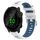 Per Garmin Forerunner 158 20mm Cinturino sportivo in silicone con fibbia in acciaio bicolore (bianco + blu) Per Garmin Forerunner 158 20mm Cinturino sportivo in silicone con fibbia in acciaio bicolore (bianco + blu)