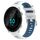 Per Garmin Forerunner 55 20mm Cinturino sportivo in silicone con fibbia in acciaio bicolore (bianco + blu) Per Garmin Forerunner 55 20mm Cinturino sportivo in silicone con fibbia in acciaio bicolore (bianco + blu)