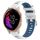 Per cinturino sportivo in silicone con fibbia in acciaio bicolore da 20 mm Garmin Venu (bianco + blu) Per cinturino sportivo in silicone con fibbia in acciaio bicolore da 20 mm Garmin Venu (bianco + blu)