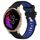 Per cinturino sportivo in silicone con fibbia in acciaio bicolore da 20 mm Garmin Venu (nero + blu) Per cinturino sportivo in silicone con fibbia in acciaio bicolore da 20 mm Garmin Venu (nero + blu)
