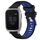 Per cinturino sportivo in silicone con fibbia in acciaio bicolore Garmin Venu SQ 20mm (nero + blu) Per cinturino sportivo in silicone con fibbia in acciaio bicolore Garmin Venu SQ 20mm (nero + blu)
