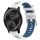 Per Garmin VivoMove Style 20mm Cinturino sportivo in silicone con fibbia in acciaio bicolore (bianco + blu) Per Garmin VivoMove Style 20mm Cinturino sportivo in silicone con fibbia in acciaio bicolore (bianco + blu)