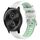 Per Garmin VivoMove Style 20mm Cinturino sportivo in silicone con fibbia in acciaio bicolore (bianco + verde acqua) Per Garmin VivoMove Style 20mm Cinturino sportivo in silicone con fibbia in acciaio bicolore (bianco + verde acqua)