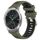 Per Garmin VivoMove Luxe 20mm Cinturino sportivo in silicone con fibbia in acciaio bicolore (verde militare + nero) Per Garmin VivoMove Luxe 20mm Cinturino sportivo in silicone con fibbia in acciaio bicolore (verde militare + nero)