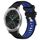 Per Garmin VivoMove Luxe 20mm Cinturino sportivo in silicone con fibbia in acciaio bicolore (nero + blu) Per Garmin VivoMove Luxe 20mm Cinturino sportivo in silicone con fibbia in acciaio bicolore (nero + blu)