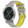 Per Garmin VivoMove Luxe 20mm Cinturino sportivo in silicone con fibbia in acciaio bicolore (grigio + giallo) Per Garmin VivoMove Luxe 20mm Cinturino sportivo in silicone con fibbia in acciaio bicolore (grigio + giallo)