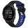 Per Garmin Forerunner 245 Music 20mm Cinturino sportivo in silicone con fibbia in acciaio bicolore (nero + blu) Per Garmin Forerunner 245 Music 20mm Cinturino sportivo in silicone con fibbia in acciaio bicolore (nero + blu)
