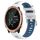 Per Garmin Forerunner 645 Music 20mm Cinturino sportivo in silicone con fibbia in acciaio bicolore (bianco + blu) Per Garmin Forerunner 645 Music 20mm Cinturino sportivo in silicone con fibbia in acciaio bicolore (bianco + blu)