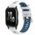 Per Garmin Forerunner Sq2 20mm Cinturino sportivo in silicone con fibbia in acciaio bicolore (bianco + blu) Per Garmin Forerunner Sq2 20mm Cinturino sportivo in silicone con fibbia in acciaio bicolore (bianco + blu)