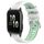 Per Garmin Forerunner Sq2 20mm Cinturino sportivo in silicone con fibbia in acciaio bicolore (bianco + verde acqua) Per Garmin Forerunner Sq2 20mm Cinturino sportivo in silicone con fibbia in acciaio bicolore (bianco + verde acqua)