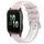 Per Garmin Forerunner Sq2 20mm Cinturino sportivo in silicone con fibbia in acciaio bicolore (rosa + bianco)