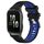 Per Garmin Forerunner Sq2 20mm Cinturino sportivo in silicone con fibbia in acciaio bicolore (nero + blu) Per Garmin Forerunner Sq2 20mm Cinturino sportivo in silicone con fibbia in acciaio bicolore (nero + blu)