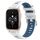 Per Garmin Forerunner Sq2 Music 20mm Cinturino sportivo in silicone con fibbia in acciaio bicolore (bianco + blu) Per Garmin Forerunner Sq2 Music 20mm Cinturino sportivo in silicone con fibbia in acciaio bicolore (bianco + blu)