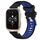 Per Garmin Forerunner Sq2 Music 20mm Cinturino sportivo in silicone con fibbia in acciaio bicolore (nero + blu) Per Garmin Forerunner Sq2 Music 20mm Cinturino sportivo in silicone con fibbia in acciaio bicolore (nero + blu)