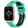 Per Garmin Forerunner Sq2 Music 20mm Cinturino sportivo in silicone con fibbia in acciaio bicolore (lago blu + nero) Per Garmin Forerunner Sq2 Music 20mm Cinturino sportivo in silicone con fibbia in acciaio bicolore (lago blu + nero)