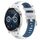 Per Huawei Watch GT3 42mm 20mm Cinturino sportivo in silicone con fibbia in acciaio bicolore (bianco + blu) Per Huawei Watch GT3 42mm 20mm Cinturino sportivo in silicone con fibbia in acciaio bicolore (bianco + blu)