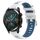 Per Huawei Watch GT2 42mm 20mm Cinturino sportivo in silicone con fibbia in acciaio bicolore (bianco + blu) Per Huawei Watch GT2 42mm 20mm Cinturino sportivo in silicone con fibbia in acciaio bicolore (bianco + blu)