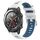 Per Huawei Watch 2 20mm Cinturino sportivo in silicone con fibbia in acciaio bicolore (bianco + blu) Per Huawei Watch 2 20mm Cinturino sportivo in silicone con fibbia in acciaio bicolore (bianco + blu)
