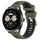Per Huawei Watch Buds 22mm Cinturino sportivo in silicone con fibbia in acciaio bicolore (verde militare + nero) Per Huawei Watch Buds 22mm Cinturino sportivo in silicone con fibbia in acciaio bicolore (verde militare + nero)
