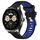 Per Huawei Watch Buds 22mm Cinturino sportivo in silicone con fibbia in acciaio bicolore (nero + blu) Per Huawei Watch Buds 22mm Cinturino sportivo in silicone con fibbia in acciaio bicolore (nero + blu)