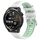 Per Huawei Watch GT Runner 22mm Cinturino sportivo in silicone con fibbia in acciaio bicolore (bianco + verde acqua) Per Huawei Watch GT Runner 22mm Cinturino sportivo in silicone con fibbia in acciaio bicolore (bianco + verde acqua)