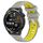 Per Huawei Watch GT Runner 22mm Cinturino sportivo in silicone con fibbia in acciaio bicolore (grigio + giallo) Per Huawei Watch GT Runner 22mm Cinturino sportivo in silicone con fibbia in acciaio bicolore (grigio + giallo)