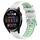 Per Huawei Watch 3 22mm Cinturino sportivo in silicone con fibbia in acciaio bicolore (bianco + verde acqua) Per Huawei Watch 3 22mm Cinturino sportivo in silicone con fibbia in acciaio bicolore (bianco + verde acqua)