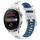 Per Huawei Watch 3 Pro 22mm Cinturino sportivo in silicone con fibbia in acciaio bicolore (bianco + blu) Per Huawei Watch 3 Pro 22mm Cinturino sportivo in silicone con fibbia in acciaio bicolore (bianco + blu)