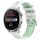Per Huawei Watch 3 Pro 22mm Cinturino sportivo in silicone con fibbia in acciaio bicolore (bianco + verde acqua) Per Huawei Watch 3 Pro 22mm Cinturino sportivo in silicone con fibbia in acciaio bicolore (bianco + verde acqua)