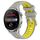 Per Huawei Watch 3 Pro 22mm Cinturino sportivo in silicone con fibbia in acciaio bicolore (grigio + giallo) Per Huawei Watch 3 Pro 22mm Cinturino sportivo in silicone con fibbia in acciaio bicolore (grigio + giallo)