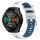 Per Huawei Watch GT 2E 22mm Cinturino sportivo in silicone con fibbia in acciaio bicolore (bianco + blu) Per Huawei Watch GT 2E 22mm Cinturino sportivo in silicone con fibbia in acciaio bicolore (bianco + blu)