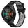 Per Huawei Watch GT 2E 22mm Cinturino sportivo in silicone con fibbia in acciaio bicolore (nero + grigio) Per Huawei Watch GT 2E 22mm Cinturino sportivo in silicone con fibbia in acciaio bicolore (nero + grigio)
