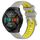 Per Huawei Watch GT 2E 22mm Cinturino sportivo in silicone con fibbia in acciaio bicolore (grigio + giallo) Per Huawei Watch GT 2E 22mm Cinturino sportivo in silicone con fibbia in acciaio bicolore (grigio + giallo)