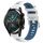Per Huawei GT2 46mm 22mm Cinturino sportivo in silicone con fibbia in acciaio bicolore (bianco + blu) Per Huawei GT2 46mm 22mm Cinturino sportivo in silicone con fibbia in acciaio bicolore (bianco + blu)