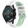 Per Huawei GT2 46mm 22mm Cinturino sportivo in silicone con fibbia in acciaio bicolore (bianco + verde acqua) Per Huawei GT2 46mm 22mm Cinturino sportivo in silicone con fibbia in acciaio bicolore (bianco + verde acqua)
