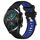 Per Huawei GT2 46mm 22mm Cinturino sportivo in silicone con fibbia in acciaio bicolore (nero + blu) Per Huawei GT2 46mm 22mm Cinturino sportivo in silicone con fibbia in acciaio bicolore (nero + blu)