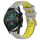 Per Huawei GT2 46mm 22mm Cinturino sportivo in silicone con fibbia in acciaio bicolore (grigio + giallo) Per Huawei GT2 46mm 22mm Cinturino sportivo in silicone con fibbia in acciaio bicolore (grigio + giallo)