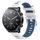 Per Xiaomi MI Watch S1 22mm Cinturino sportivo in silicone con fibbia in acciaio bicolore (bianco + blu) Per Xiaomi MI Watch S1 22mm Cinturino sportivo in silicone con fibbia in acciaio bicolore (bianco + blu)