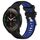 Per Xiaomi MI Watch S1 Pro 22mm Cinturino sportivo in silicone con fibbia in acciaio bicolore (nero + blu) Per Xiaomi MI Watch S1 Pro 22mm Cinturino sportivo in silicone con fibbia in acciaio bicolore (nero + blu)