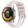 Per Xiaomi Watch S1 Active 22mm Cinturino sportivo in silicone con fibbia in acciaio bicolore (rosa + bianco)