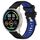 Per Xiaomi MI Watch Color 2 22mm Cinturino sportivo in silicone con fibbia in acciaio bicolore (nero + blu) Per Xiaomi MI Watch Color 2 22mm Cinturino sportivo in silicone con fibbia in acciaio bicolore (nero + blu)