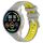 Per Xiaomi MI Watch Color 2 22mm Cinturino sportivo in silicone con fibbia in acciaio bicolore (grigio + giallo) Per Xiaomi MI Watch Color 2 22mm Cinturino sportivo in silicone con fibbia in acciaio bicolore (grigio + giallo)