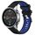 Per Xiaomi MI Watch Sport 22mm Cinturino sportivo in silicone con fibbia in acciaio bicolore (nero + blu) Per Xiaomi MI Watch Sport 22mm Cinturino sportivo in silicone con fibbia in acciaio bicolore (nero + blu)
