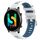 Per Xiaomi MI Watch Color 22mm Cinturino sportivo in silicone con fibbia in acciaio bicolore (bianco + blu)