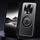 Custodia per telefono in metallo satinato con supporto rotante per Honor Magic6 (nero)