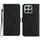 Custodia per telefono in pelle goffrata con cuciture globali intelligenti per Honor 200 (nera)