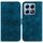 Per Xiaomi 14T Custodia in pelle goffrata Lily (blu scuro)
