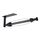 Portarotolo di carta da cucina in acciaio inox con smorzatore, porta rotolo di carta per pellicola trasparente senza perforazione, stile: YS1 Square Black Silver Line