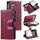 Per Samsung Galaxy S25 5G Custodia per telefono in pelle con cerniera a reticolo glitterato (rosso vino) Per Samsung Galaxy S25 5G Custodia per telefono in pelle con cerniera a reticolo glitterato (rosso vino)