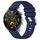 Per Huawei Watch GT 5 46mm Cinturino in silicone con fibbia argento lucido liquido (blu scuro) Per Huawei Watch GT 5 46mm Cinturino in silicone con fibbia argento lucido liquido (blu scuro)